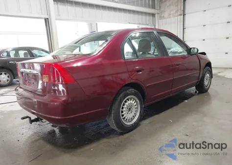 2002 Honda Civic Lx z USA, uszkodzony, nr VIN 2HGES15572H601366